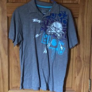Old Navy Skull Music Polo Shirt
